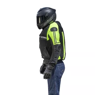 Nyári airbag kabát Helite Vented Hi-Vis - Fekete-Neon Sárga, M