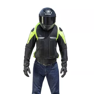 Nyári airbag kabát Helite Vented Hi-Vis - Fekete-Neon Sárga, M