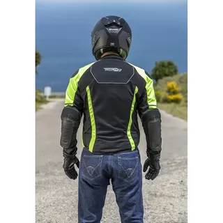 Nyári airbag kabát Helite Vented Hi-Vis - Fekete-Neon Sárga, M