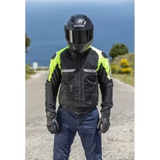 Nyári airbag kabát Helite Vented Hi-Vis - Fekete-Neon Sárga, M