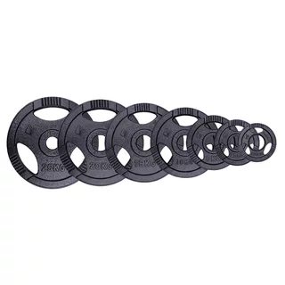 Litinové olympijské kotouče inSPORTline Hamerton Black 50 mm 1,25-25 kg