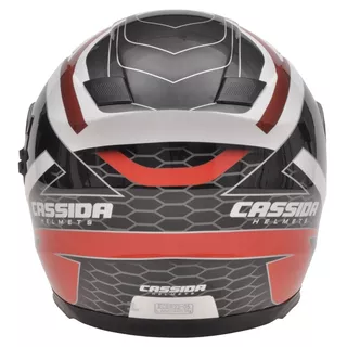 Motorcycle Helmet Cassida Evo - Black-Grey-Red