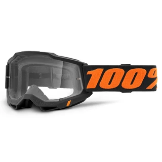 Motocross Goggles 100% Accuri 2 - Chicago Black-Orange, Clear Plexi