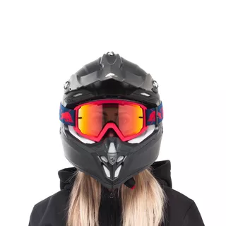 Motokrosové brýle RedBull Spect Whip, červené matné, plexi červené zrcadlové