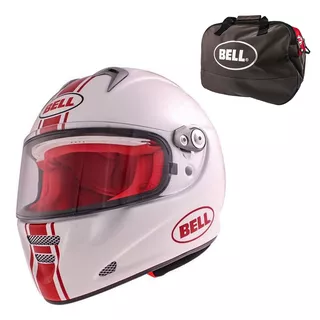 Moto přilba BELL M5X Daytona White Red - L (59-60)