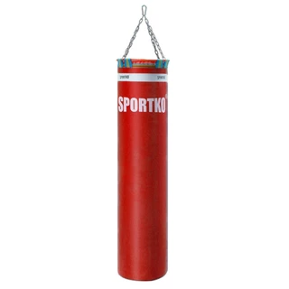 Worek bokserski SportKO MP05 35x150 cm / 65kg - Czarny - Czerwony