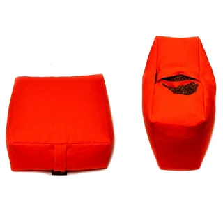 Meditation Cushion ZAFU Tofu Standard - Burgundy - Orange