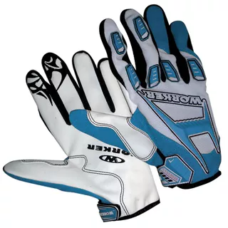 Motokrosové rukavice WORKER MT787 - XL - modrá