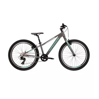 Juniorský dievčenský bicykel Kross LEA JR 2.0 24" Gen 002 - šedá/tyrkysová