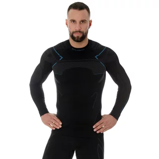 Men’s Long-Sleeved T-Shirt Brubeck Thermo - Black/Blue