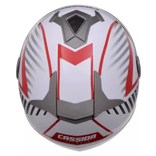 Moto prilba Cassida Magnum čierna/biela/červená