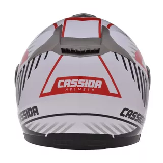 Motorcycle Helmet Cassida Magnum Black/White/Red