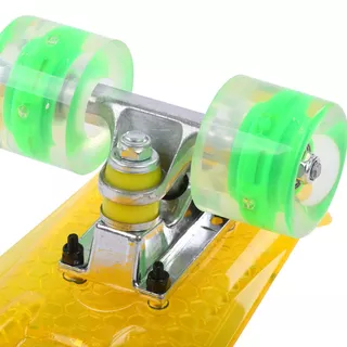 Pennyboard Maronad Retro Transparent W/ Light Up Wheels - Green