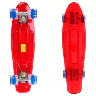 Pennyboard Maronad Retro Transparent W/ Light Up Wheels - Yellow - Red