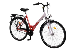 Mestský bicykel DHS Leisure 2856 - model 2012 - červeno-biela
