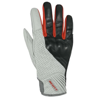 Moto Gloves Scott Lane 2 - White/Red - Black-Red
