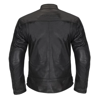 Férfi bőr motoros kabát  W-TEC NF-1114  - II. oszt - fekete-bézs-narancs