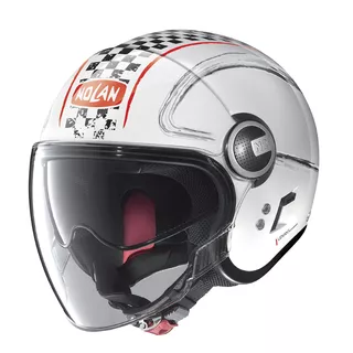 Nolan N21 Visor Getaway Motorradhelm - Metal White-Red, M (57-58) - Metal White-Red