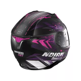 Moto helma Nolan N87 Carnival N-Com - rozbaleno - Flat Black-Purple