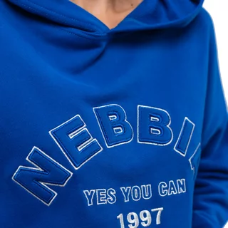 Oversize'owa bluza z kapturem Nebbia GYM RAT 256 - Niebieski