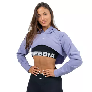 Cropped Hoodie Nebbia GYM TIME 259 - Black - Light Purple