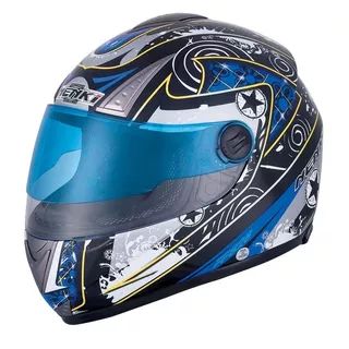 Moto helma NENKI NK-828 - černo-modrá