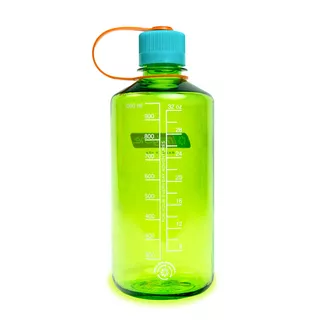 Outdoorová láhev NALGENE Narrow Mouth Sustain 1l - Clear w/Green Cap