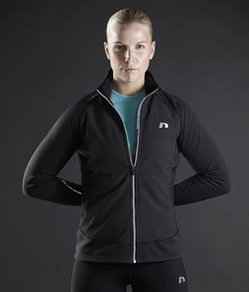 Women's running jacket Newline Iconic Warmtack - Black-Turqouise