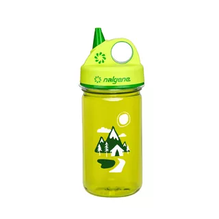 Children’s Water Bottle NALGENE Grip-N-Gulp 350 ml 2023 - Blue Biplane - Green Trail