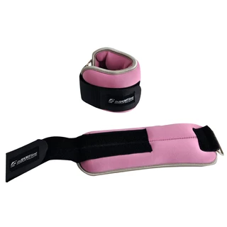 Neoprene ankle and wrist weights inSPORtline 2x1 kg - Grey - Pink