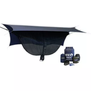 ENO OneLink SingleNest Pre-Built Hängematte mit Zubehör - Navy/Olive - Navy/Olive