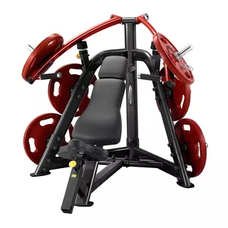 Incline Bench Press Machine Steelflex PlateLoad Line PLIP - Black-Red