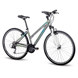 Dámsky crossový bicykel 4EVER Pulse 28" - model 2016 - strieborno-modrá - strieborno-modrá