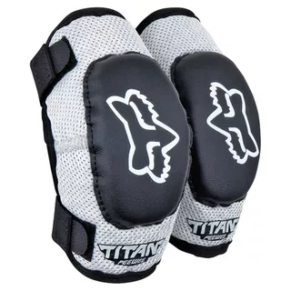 Children’s Elbow Guards FOX Peewee Titan MX23 Black/Silver M/L