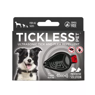 Ultrazvukový repelent proti blechám a klíšťatům Tickless Pet pro zvířata - Black