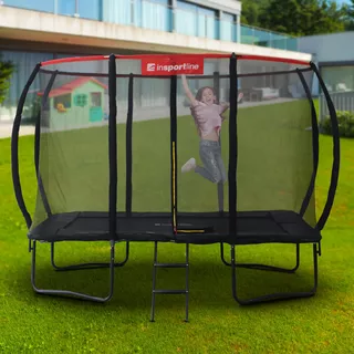 Trampolina prostokątna inSPORTline QuadJump PRO 244*335 cm - kompletny zestaw