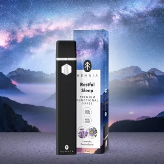 Premium Functional Vape Pen Hemnia Restful Sleep, 40% CBD, 60% CBN, Lavender, Passionflower, 1 ml