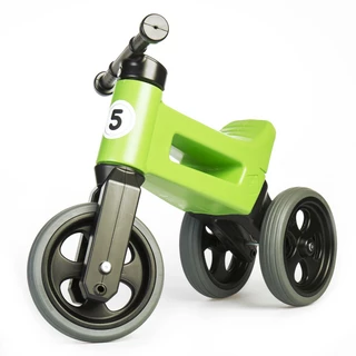 2-in-1 Balance Bike/Tricycle FUNNY WHEELS Rider Sport - Ruby Red - Racing Green