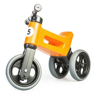 2-in-1 Balance Bike/Tricycle FUNNY WHEELS Rider Sport - Ruby Red - Bright Orange