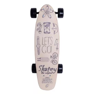 Skatey 150L wood art Elektroskateboard