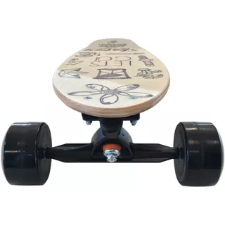 Skatey 150L wood art Elektroskateboard