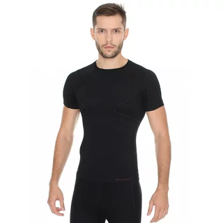 Pánské tričko Brubeck Active Wool s krátkým rukávem - Black