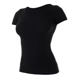 Women’s Short-Sleeved T-Shirt Brubeck Wool Comfort - Dark Jeans