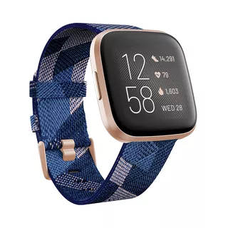 Chytré hodinky Fitbit Versa 2 Special Edition Navy & Pink Woven