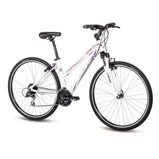 Crossový bicykel 4EVER Secret - model 2015 - strieborno-tyrkysová - bielo-červená