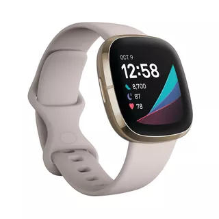 Okosóra Fitbit Sense White/Soft Gold Stainless Steel - II.oszt