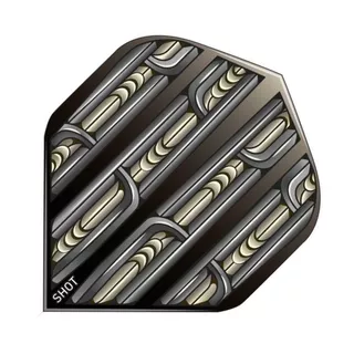 Dart Flights Shot Warrior Rutene Std. No. 2 Black – 3-Pack