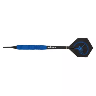 Lotki do darta Unicorn Core Plus Rubberised Brass Blue 3 sztuki