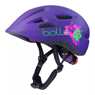 Dětská cyklo přilba Bollé Stance Junior - Matte Purple Flower