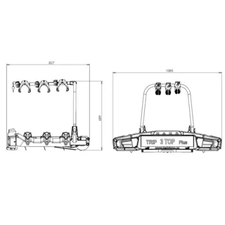 Towbar Bike Rack HAKR Trip 3 Top Plus